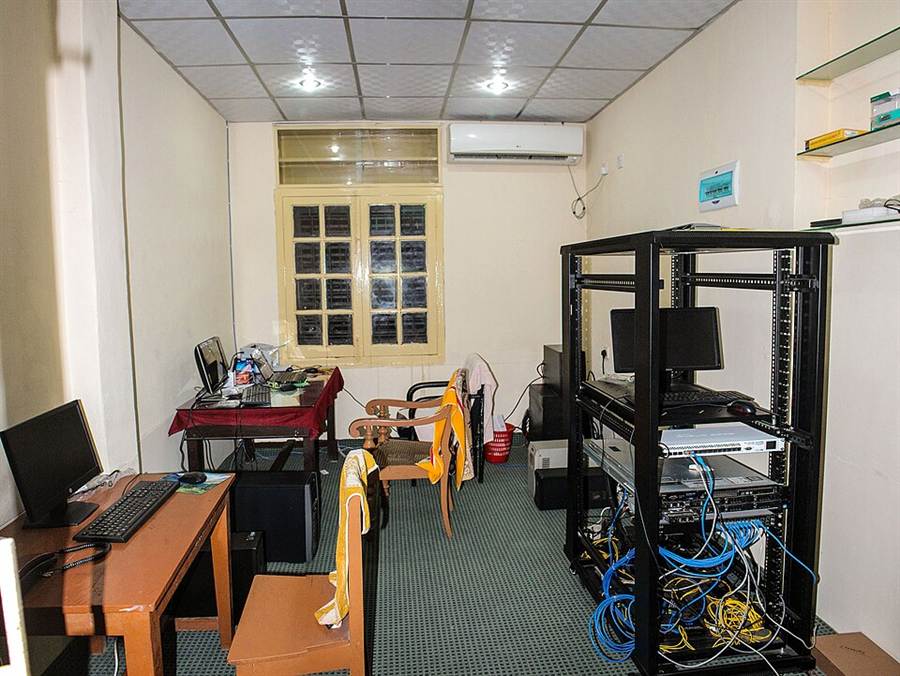 Server room of a technology facility